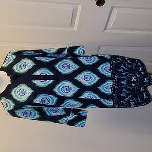 Crown & Ivy Monkey Pattern shift Dress EUC Size 12 coastal career